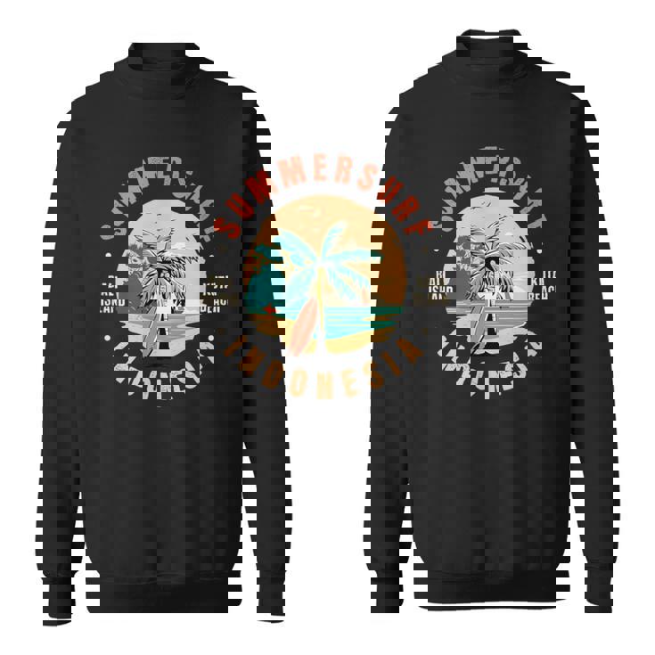 夏のサーフ、バリ島、クタビーチ、インドネシア旅行 スウェットシャツ