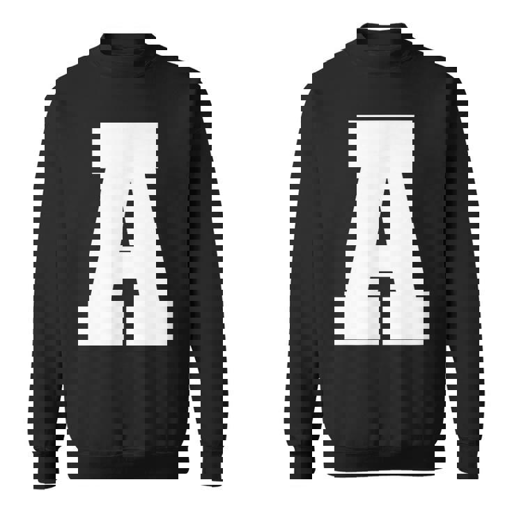 大文字 A アルファベットモノグラム イニシャル スウェットシャツ