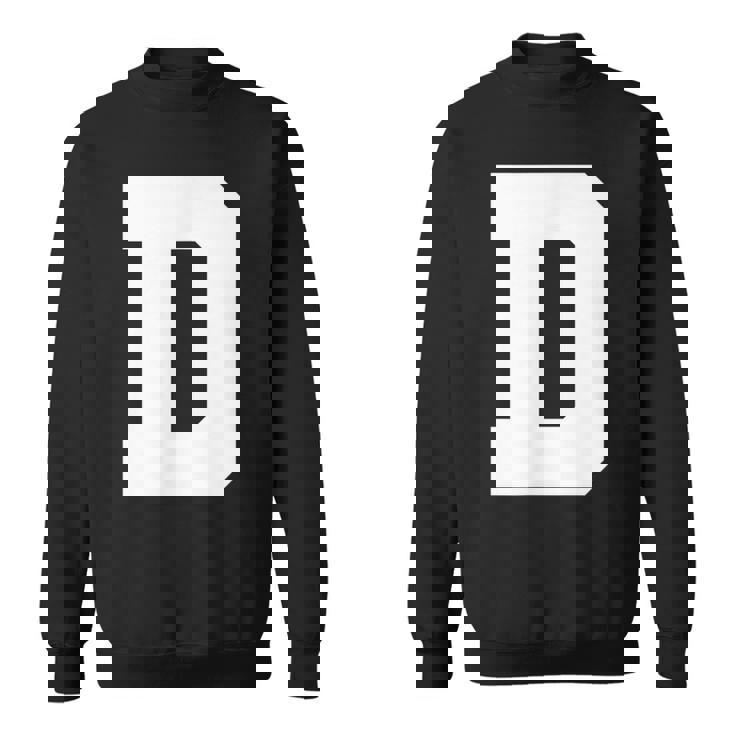 大文字 D アルファベットモノグラム イニシャル スウェットシャツ