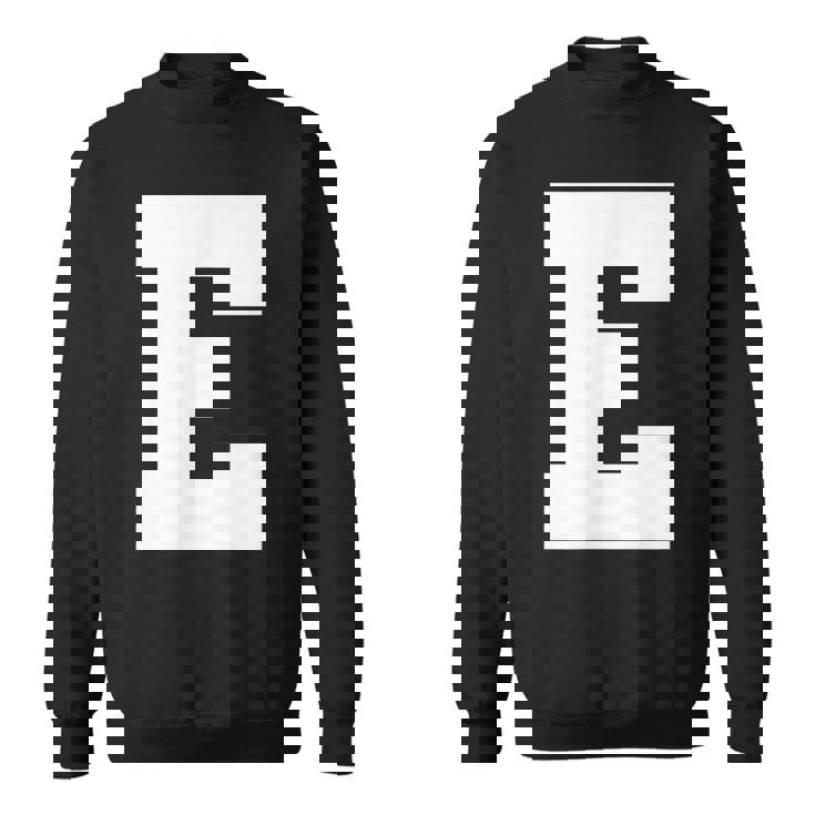 大文字 E アルファベット モノグラム イニシャル スウェットシャツ