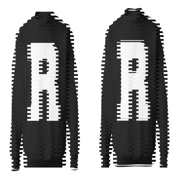 大文字 R アルファベット モノグラム イニシャル スウェットシャツ