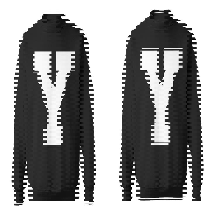 大文字 Y アルファベット モノグラム イニシャル スウェットシャツ