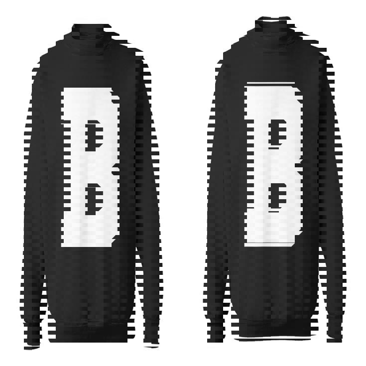 大文字b アルファベットモノグラム イニシャル スウェットシャツ