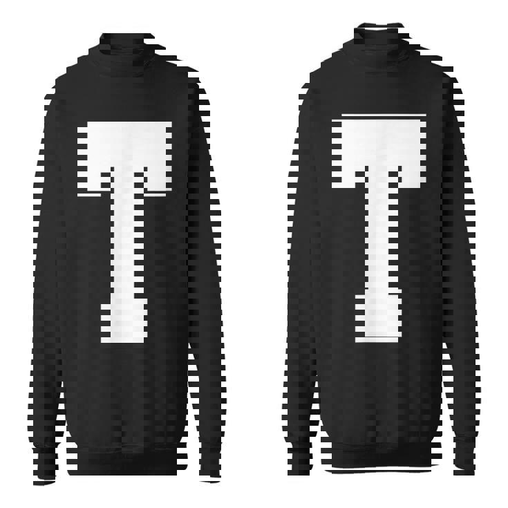 大文字tアルファベットモノグラムイニシャル スウェットシャツ