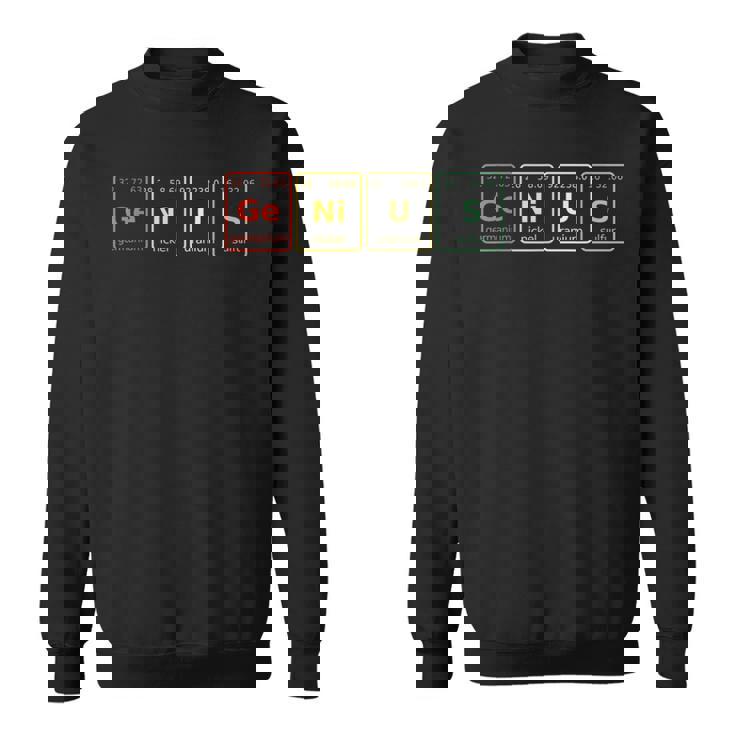 天才科学 ユーモア おもしろい 化学 学生 スウェットシャツ