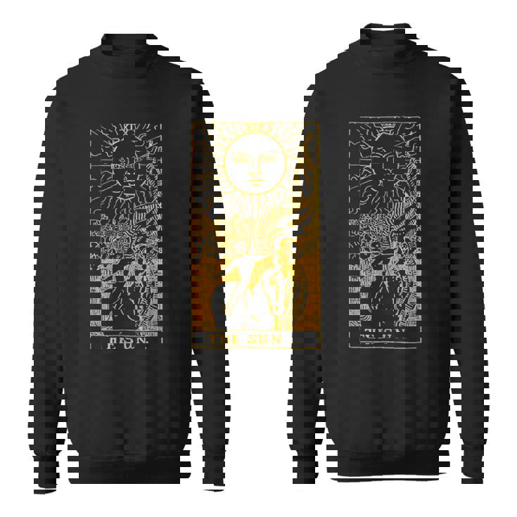 太陽ゴールドタロットカードtシャツ スウェットシャツ