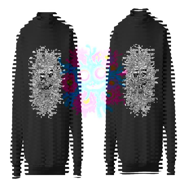 奇抜なハッピーモンスター 大きな瞳 スウェットシャツ