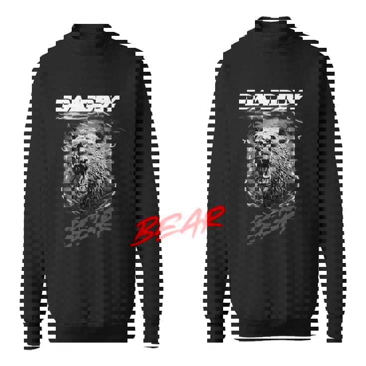 子グマを守る自慢のパパベア スウェットシャツ