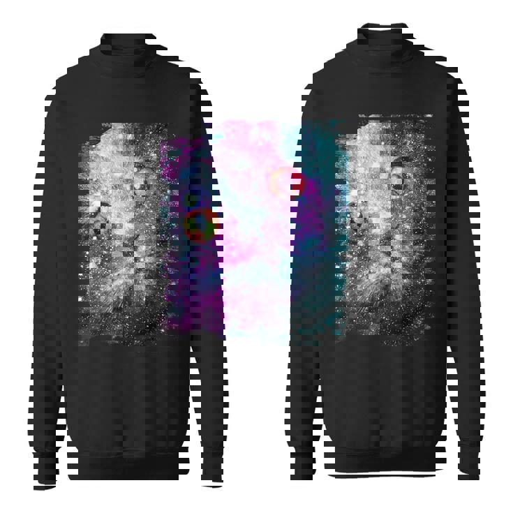 宇宙のかわいいアストロ宇宙猫 スウェットシャツ