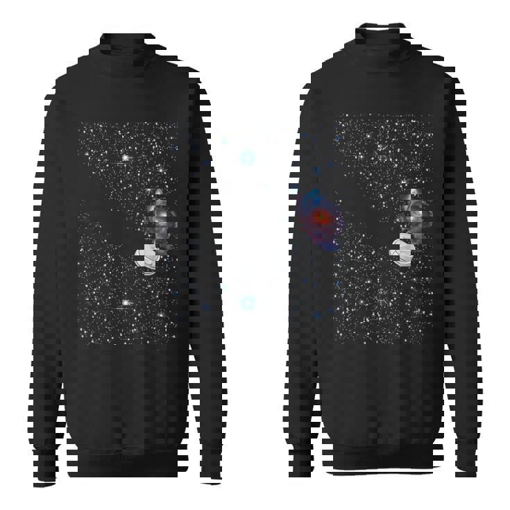 宇宙の星 面白いドレス ロボット掃除機 天の川 スウェットシャツ