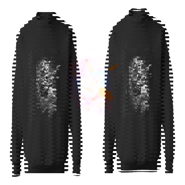 宇宙の猫 スピリット 銀河 ギター サイエンス スウェットシャツ