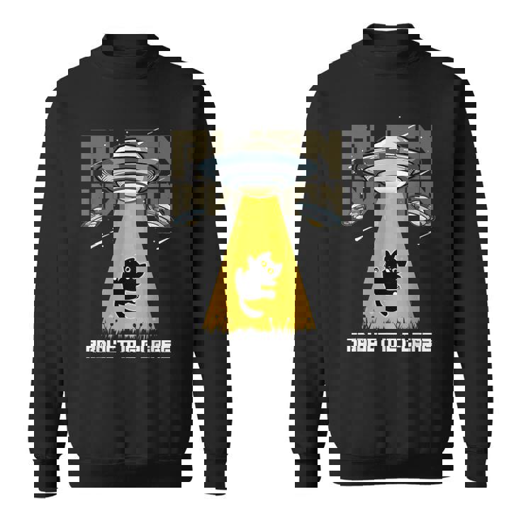 宇宙人 侵略 Abduct Me Please 宇宙船 おもしろ猫 Ufo スウェットシャツ