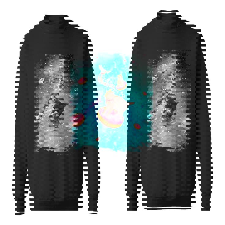 宇宙猫 ドーナツに乗るドーナツ 銀河猫 スウェットシャツ