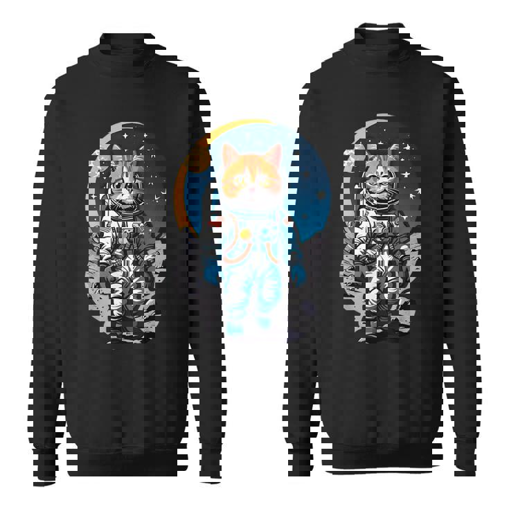 宇宙飛行士 02 宇宙飛行士 猫 スウェットシャツ