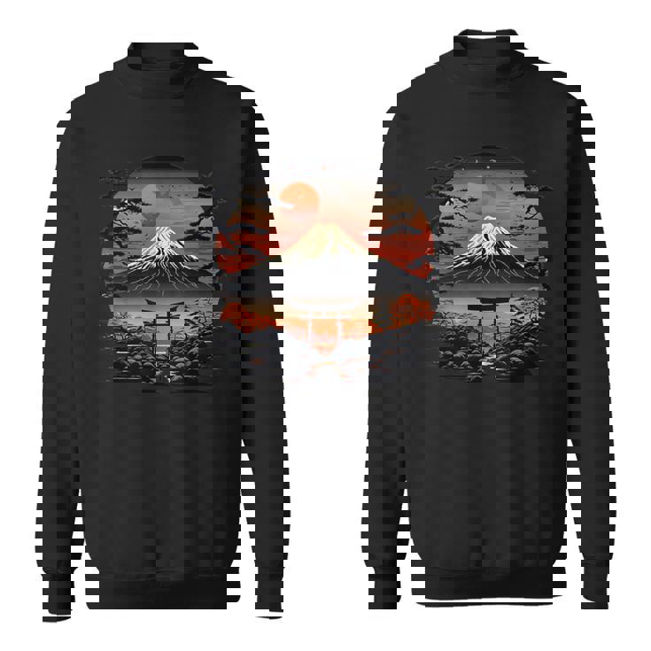富士山アート スウェットシャツ