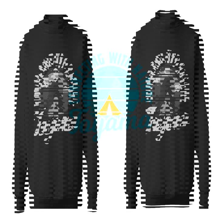 富山市日本自然とつながる 富山 お土産 扇子 スウェットシャツ