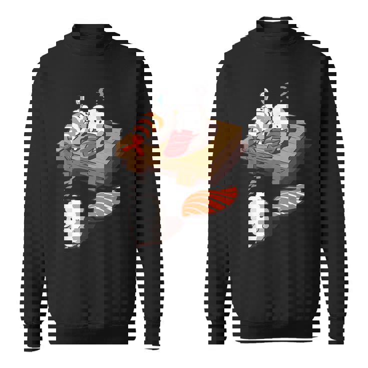 寝ぼける 寿司 すし えび サーモン まぐろ スウェットシャツ