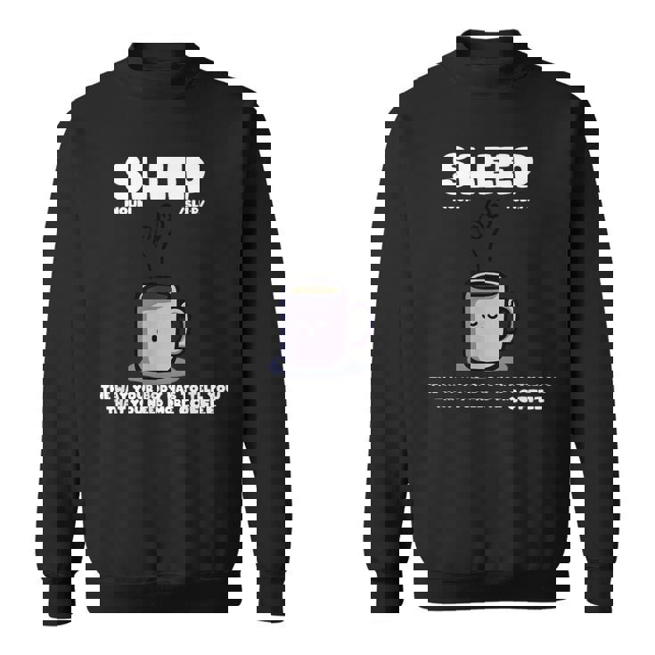 寝るマグカップ スウェットシャツ