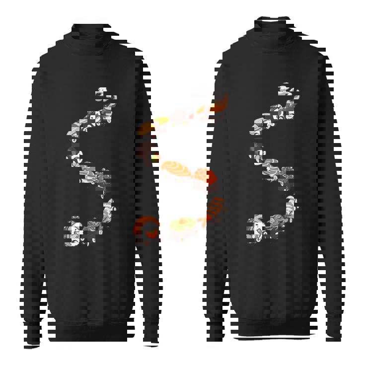 寿司 の 電車 すし いくら サーモン たまご 鉄火巻き スウェットシャツ