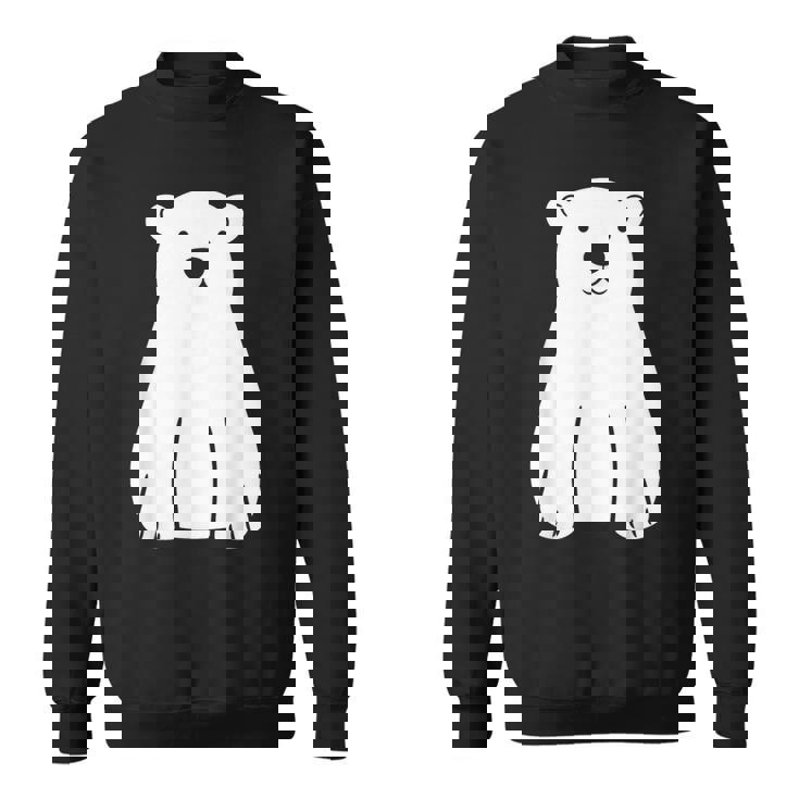 小さなシロクマ かわいいミニマリスト シンプルなシロクマ スウェットシャツ