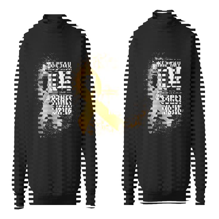 小児がん啓発 最強の薬 ゴールドリボン スウェットシャツ