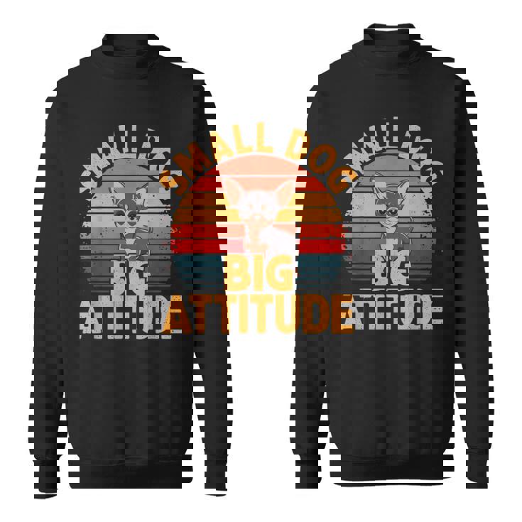 小型犬 大きな態度 レトロ 犬 品種 チワワ スウェットシャツ