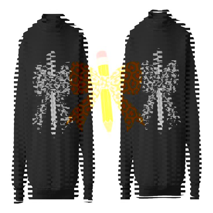 弓鉛筆 ヒョウ柄 初日 新学期 スウェットシャツ