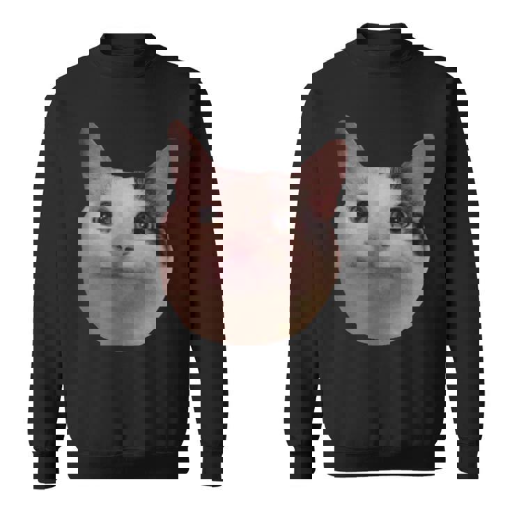 微笑む猫のミームベルーガ スウェットシャツ