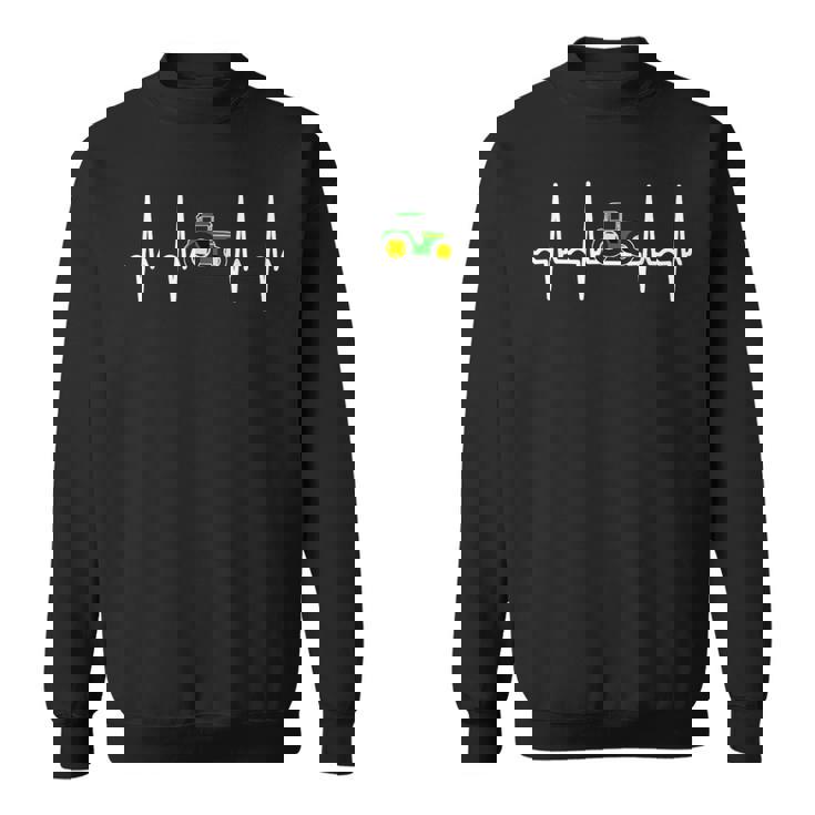 心拍トラクター 農家の生活 脈ライン スウェットシャツ