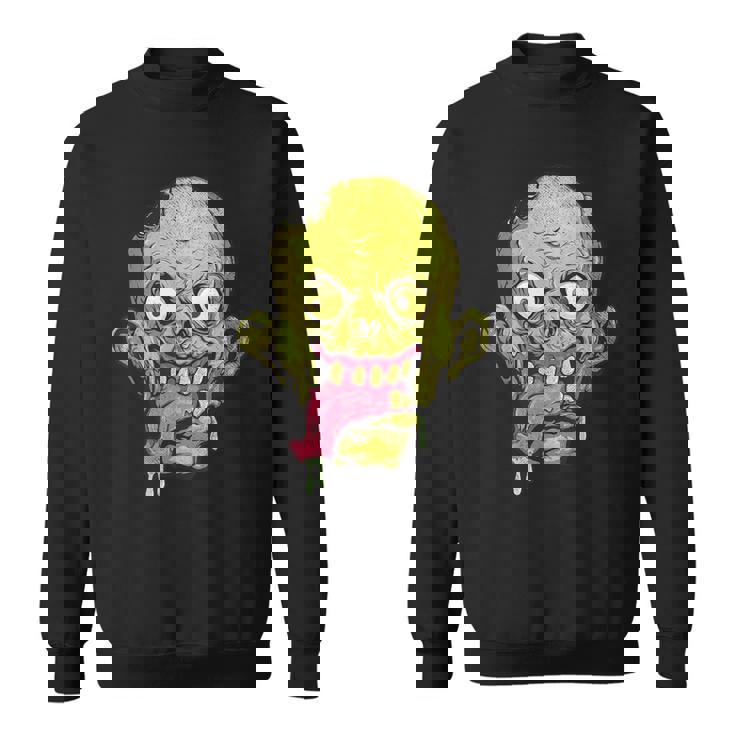 怖いゾンビtシャツハロウィンボーイズキッズフェイスゾンビ スウェットシャツ