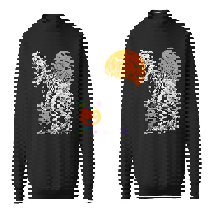 恐竜 T-Rex スケルトン 古代 科医 恐竜 怖い ハロウィン スウェットシャツ