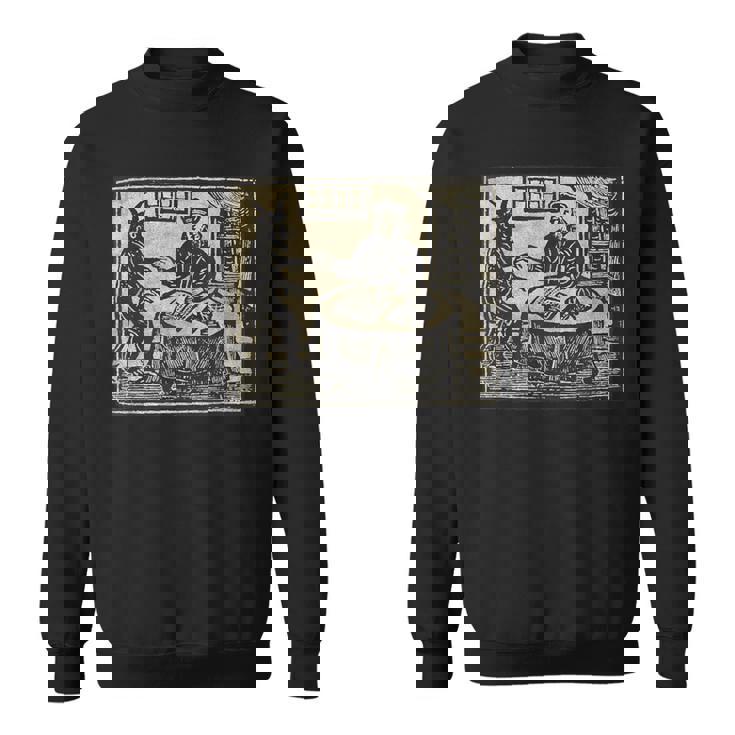 悪魔 オカルト 鬼 召喚 ゴス ホラー 美的 ウッドカット スウェットシャツ