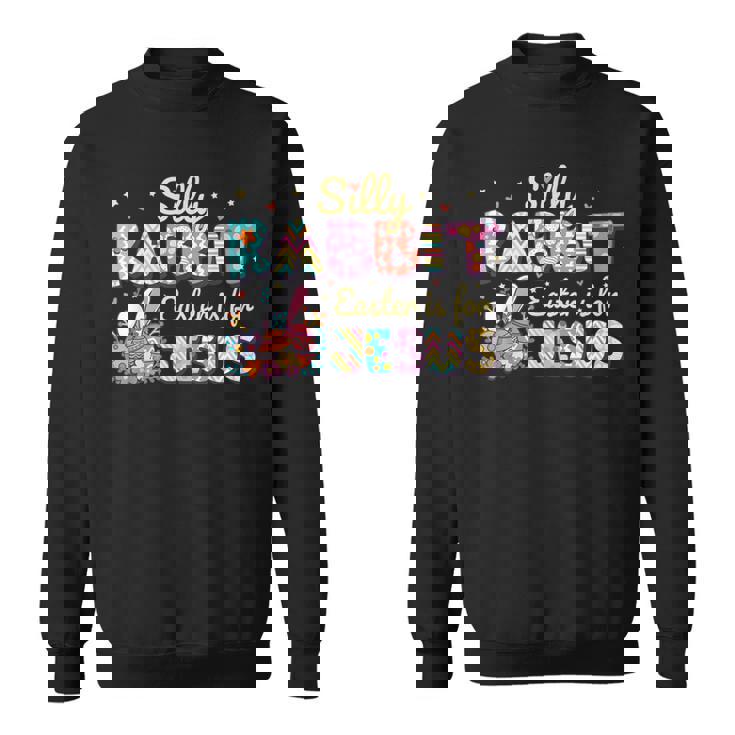 愚かなウサギ イースターはイエスのためです イースターバニー かわいいクリスチャン スウェットシャツ