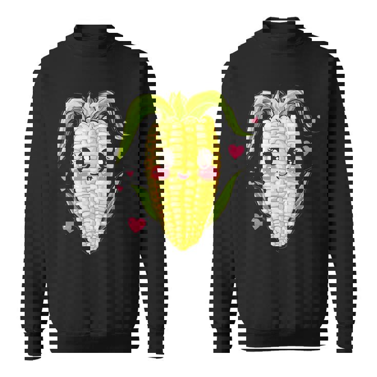 愛らしいかわいいコーンのハート付き。 スウェットシャツ