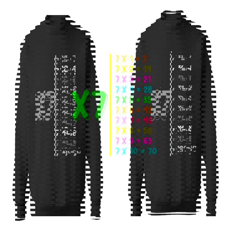 掛け算表7 小学生 算数の日 キッズ 男の子 スウェットシャツ