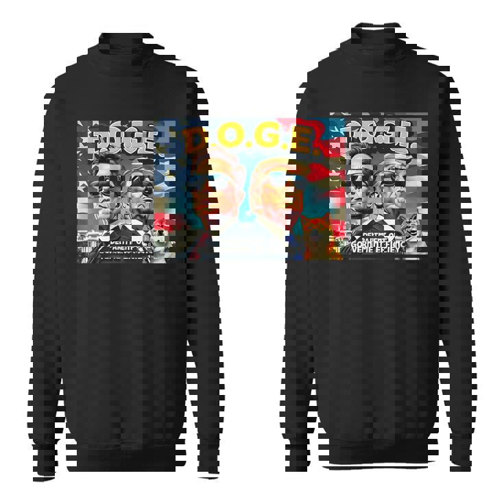 政府効率省 イーロン・マスク・ドナルド・トランプ スウェットシャツ