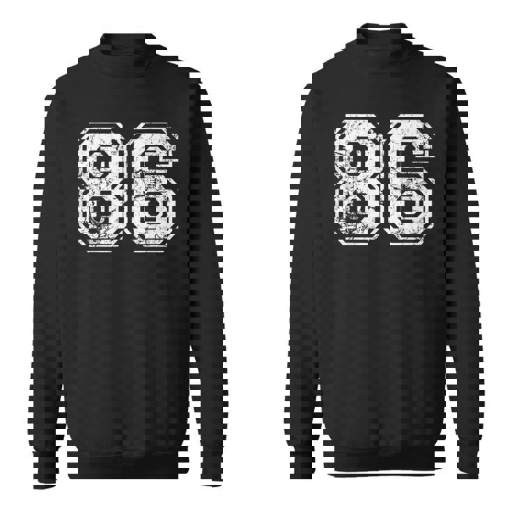 数字 86 ヴィンテージ 1986 誕生日 レトロ ヴィンテージ ルック スウェットシャツ