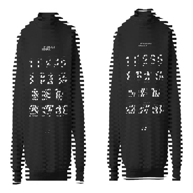 数字デザイン フィボナッチのエピソード スウェットシャツ