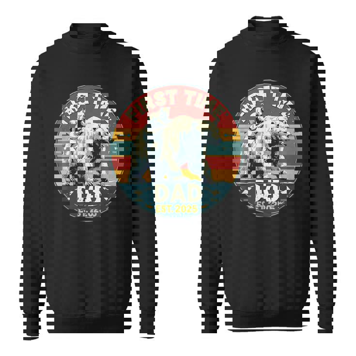 新しいお父さんと赤ちゃん熊の初めての父の日エスト2025 スウェットシャツ