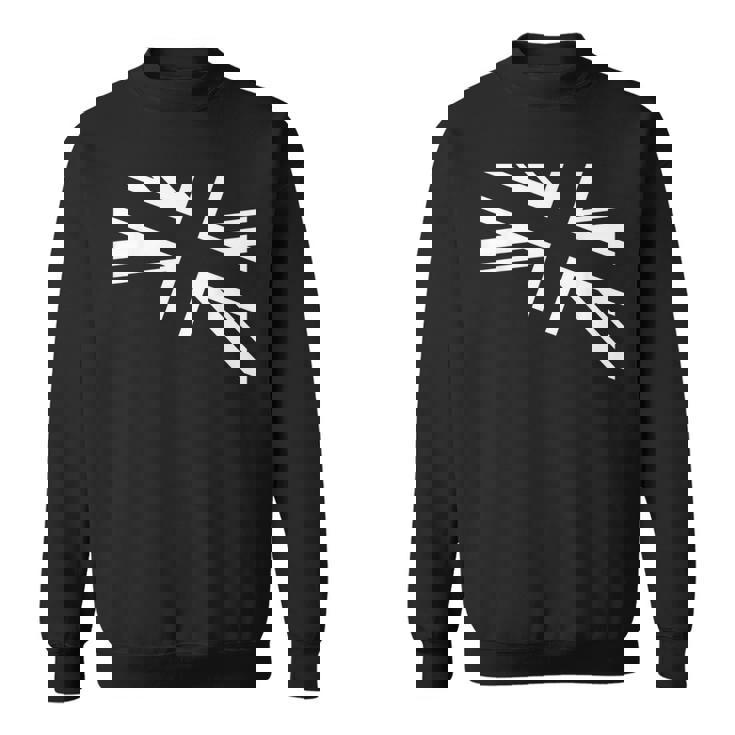 旗愛好家のためのユニオンジャックのホワイトデザイン。 スウェットシャツ