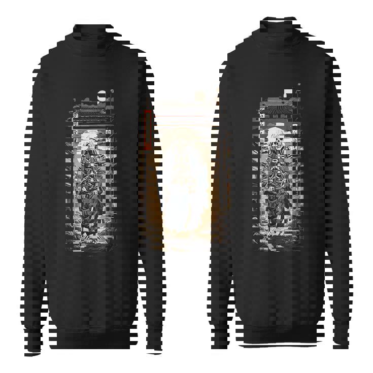 日本 妖怪 骨格 幽霊 美的 江戸 芸術 浮世絵風 スウェットシャツ