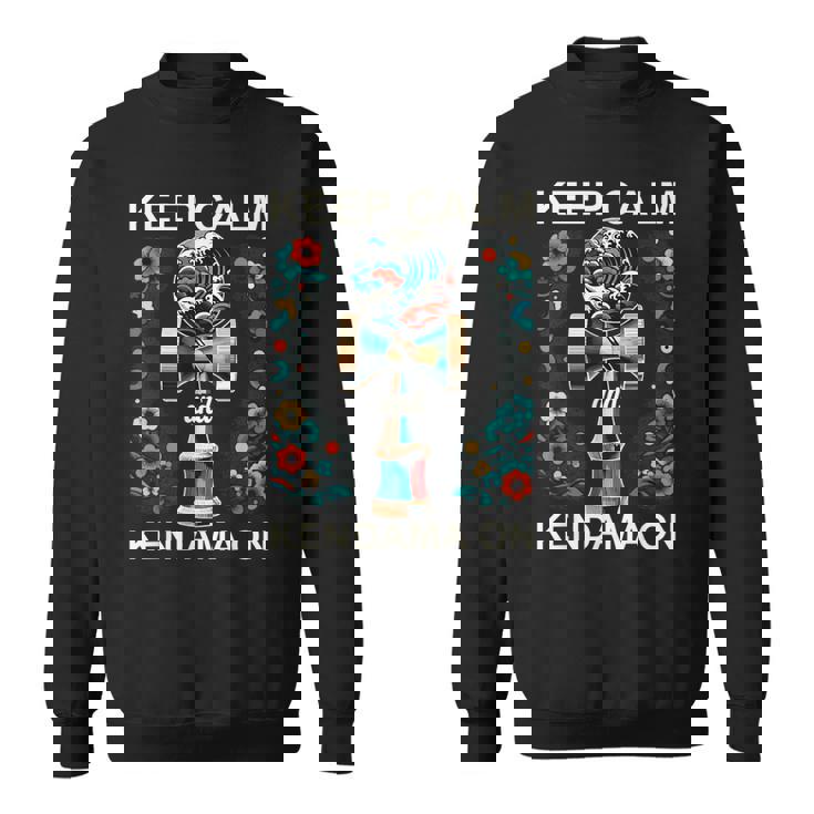 日本のけん玉 花柄 グレートウェーブ けん玉 スウェットシャツ