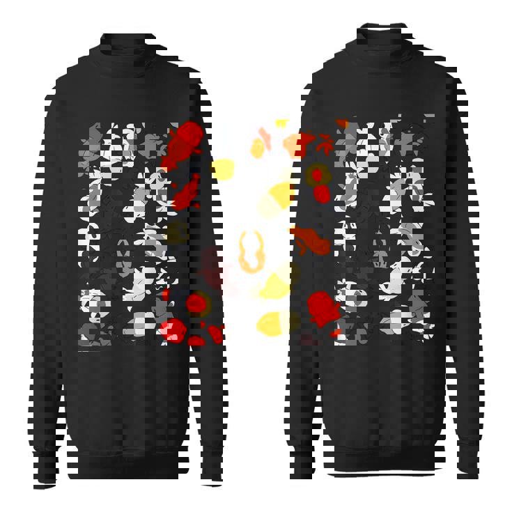 日本のランチュウ 金魚グラフィック スウェットシャツ