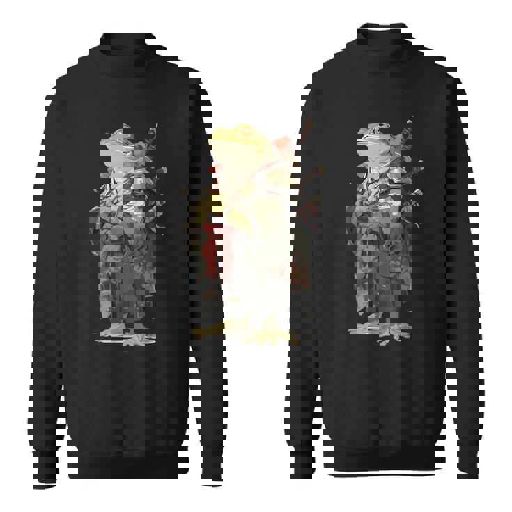 日本の侍カエル スウェットシャツ