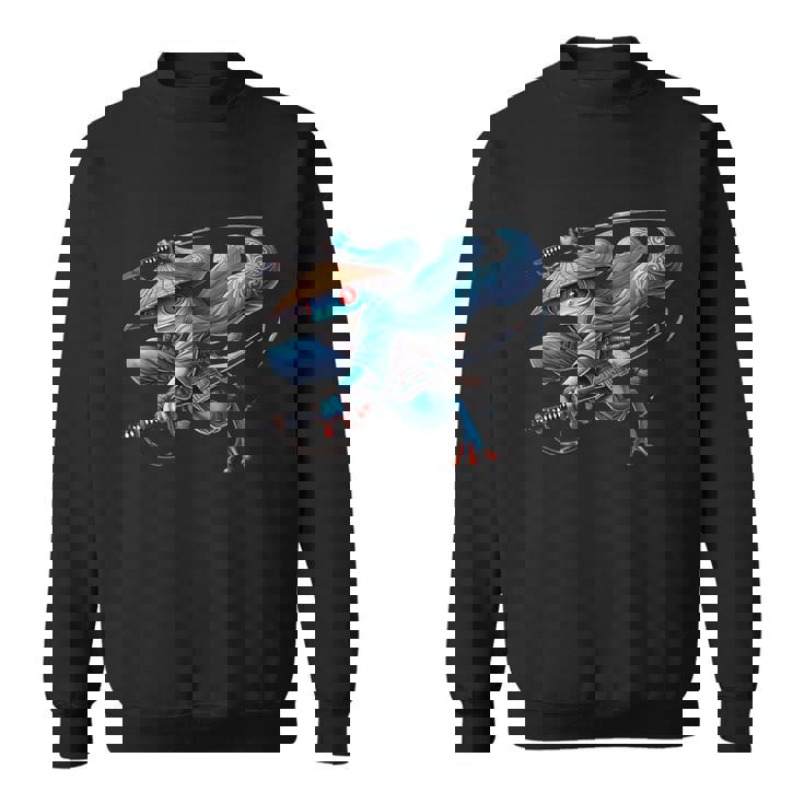 日本の侍カエルの戦士忍者ヴィンテージtシャツ メンズ スウェットシャツ