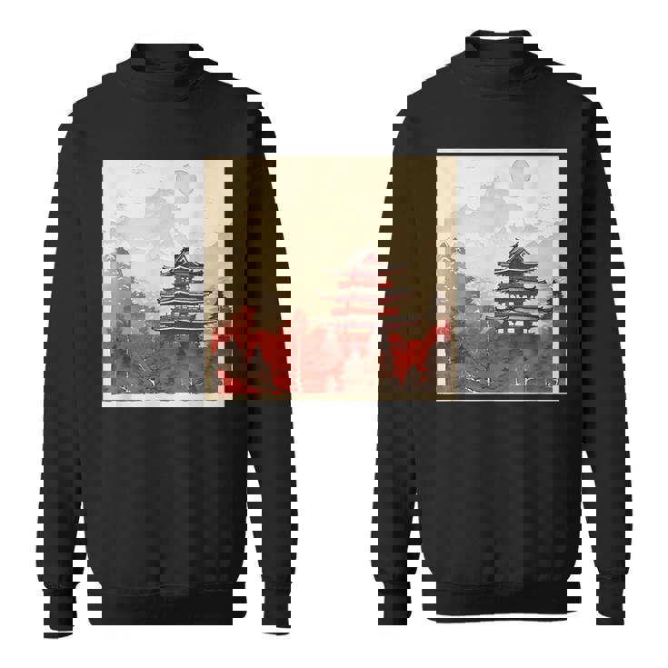 日本アジア アジア 日本風 ヴィンテージ レトロ 自然 スウェットシャツ