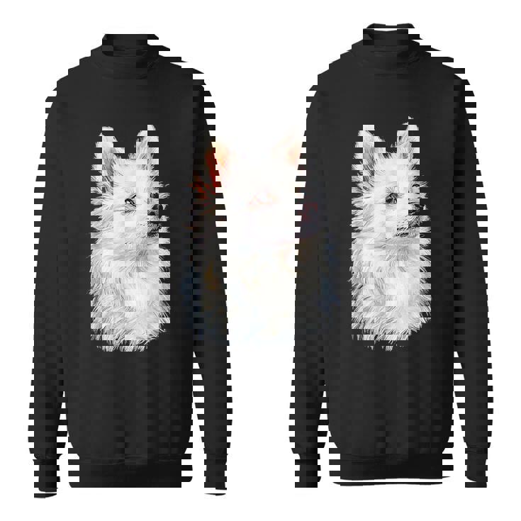 日本スピッツ 犬 グラフィック ペット イラスト 日本スピッツ スウェットシャツ