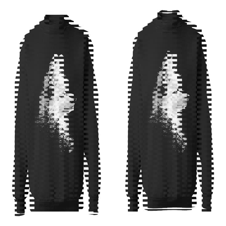 日本スピッツ 犬 ペット 音楽 ヘッドホン 日本スピッツ スウェットシャツ