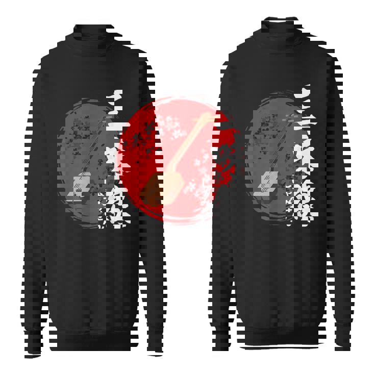 日本三味線 伝統楽器 スウェットシャツ