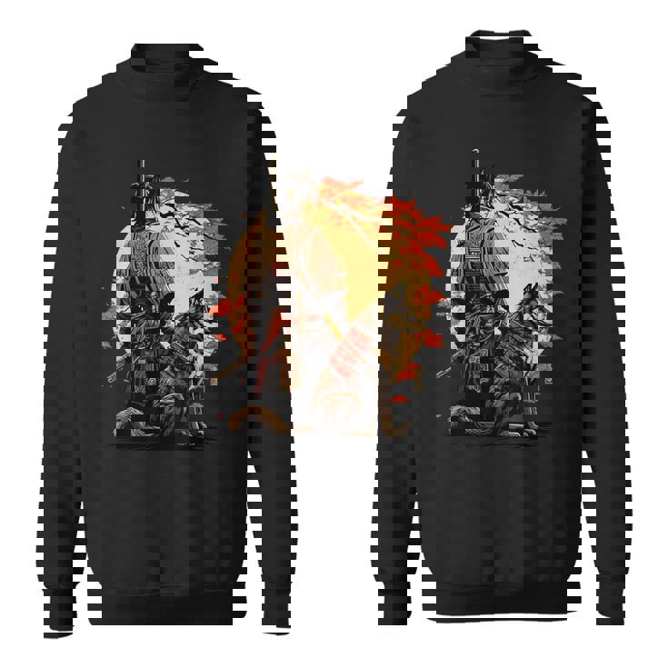 日本美術 忍者 浮世絵 アニメ風 侍 改 健 スウェットシャツ